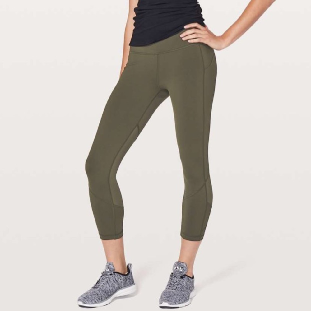 LULULEMON green pace rival crop legging
